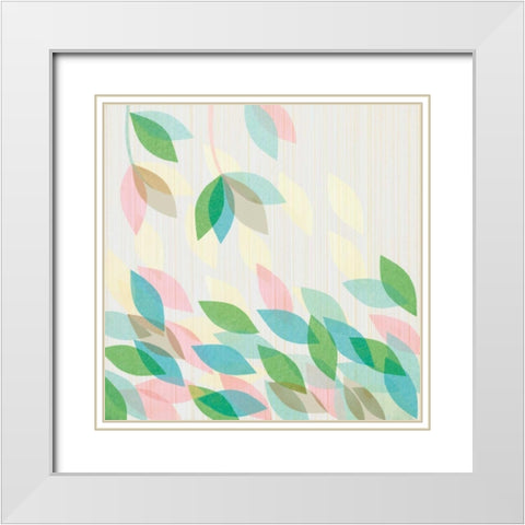 Tropical Garden I White Modern Wood Framed Art Print with Double Matting by Design Show