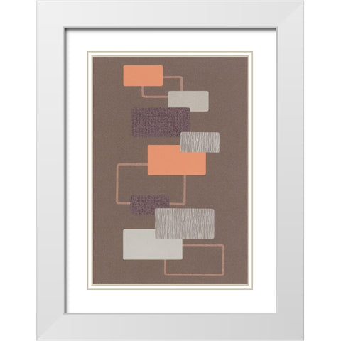 EQUILIBRIUM I White Modern Wood Framed Art Print with Double Matting by Design Show