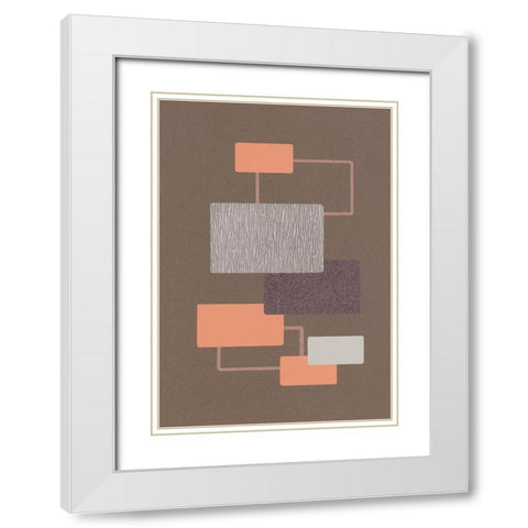 EQUILIBRIUM II White Modern Wood Framed Art Print with Double Matting by Design Show