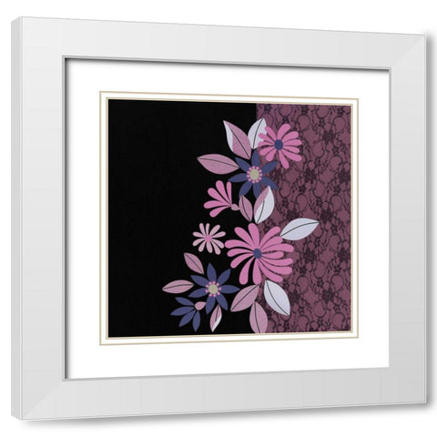 Luscious Lace II White Modern Wood Framed Art Print with Double Matting by Design Show