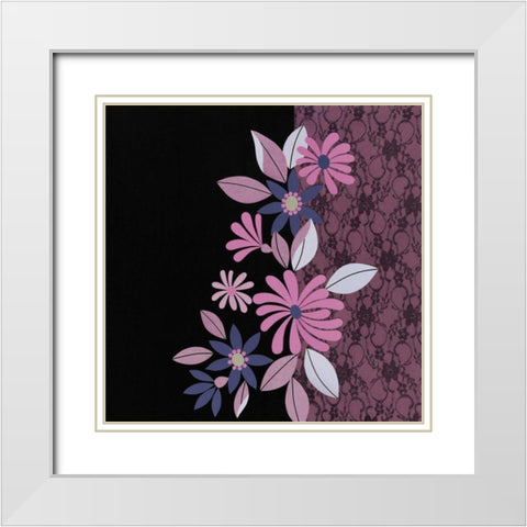 Luscious Lace II White Modern Wood Framed Art Print with Double Matting by Design Show