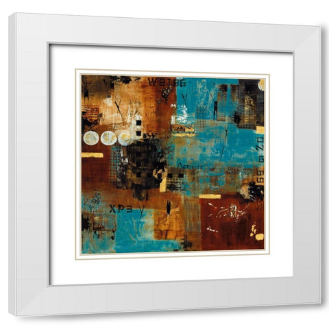 Technology II White Modern Wood Framed Art Print with Double Matting by Bugna, Severine