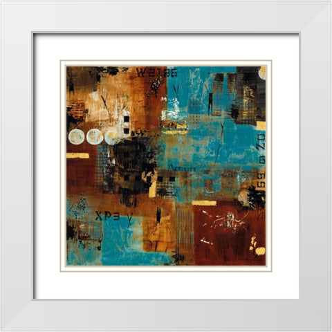 Technology II White Modern Wood Framed Art Print with Double Matting by Bugna, Severine
