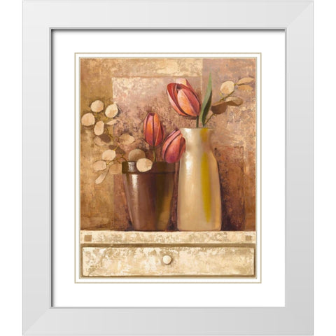 Gardeners Corner II White Modern Wood Framed Art Print with Double Matting by Babichev
