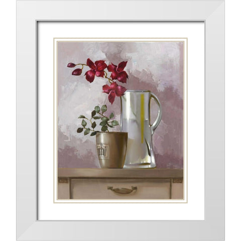 Glasshouse Delight II White Modern Wood Framed Art Print with Double Matting by Babichev