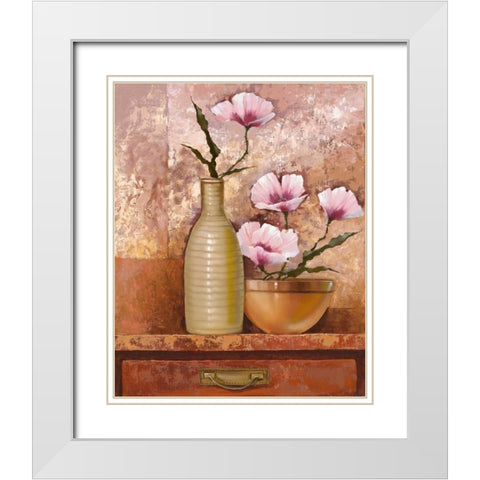 Cottage Kitchen II White Modern Wood Framed Art Print with Double Matting by Babichev