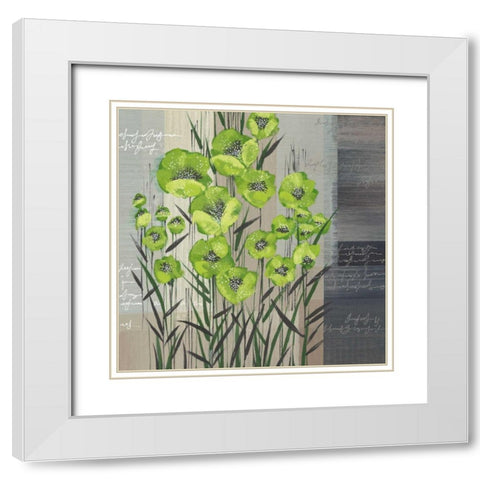 Spring Play I White Modern Wood Framed Art Print with Double Matting by Christina