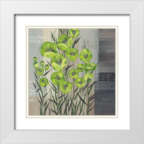 Spring Play I White Modern Wood Framed Art Print with Double Matting by Christina