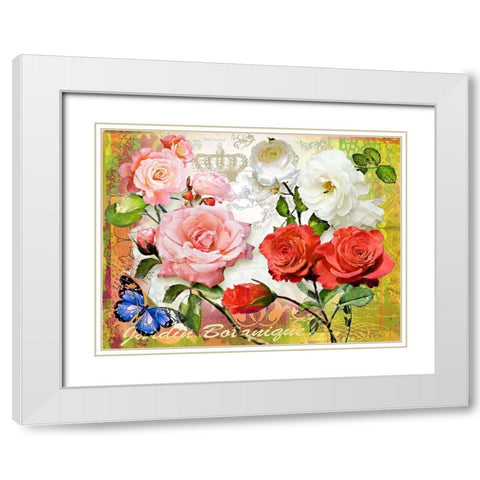 JARDIN BOTANIQUE White Modern Wood Framed Art Print with Double Matting by Florenti, Isa