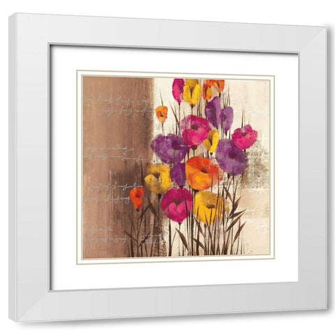 COLOR PLAY II White Modern Wood Framed Art Print with Double Matting by Christina