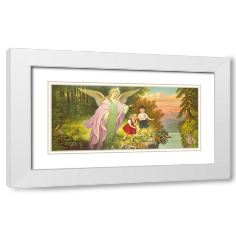 HL. SCHUTZENGEL White Modern Wood Framed Art Print with Double Matting by Marsani