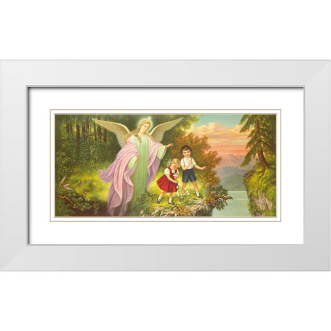 HL. SCHUTZENGEL White Modern Wood Framed Art Print with Double Matting by Marsani