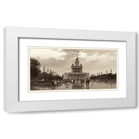 Wdnh, Moscow White Modern Wood Framed Art Print with Double Matting by Ryazanov