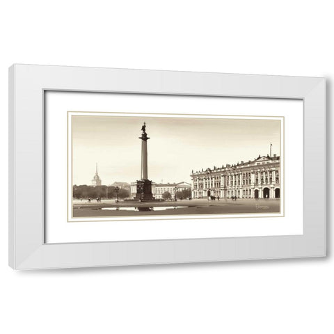 Winter Palace, St. Petersburg White Modern Wood Framed Art Print with Double Matting by Ryazanov
