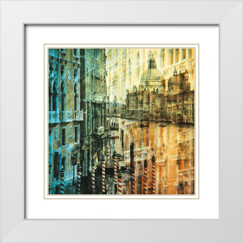 VENICE I White Modern Wood Framed Art Print with Double Matting by Weissing, Gerd
