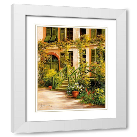 IDYLLIC SCENE II White Modern Wood Framed Art Print with Double Matting by Schoelnhammer, Heinz