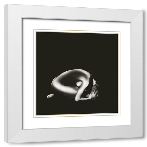 BODY REFLECTION I White Modern Wood Framed Art Print with Double Matting by Simon