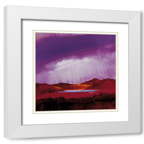 AUTUMN LAKE White Modern Wood Framed Art Print with Double Matting by Lee, Spencer