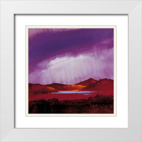 AUTUMN LAKE White Modern Wood Framed Art Print with Double Matting by Lee, Spencer