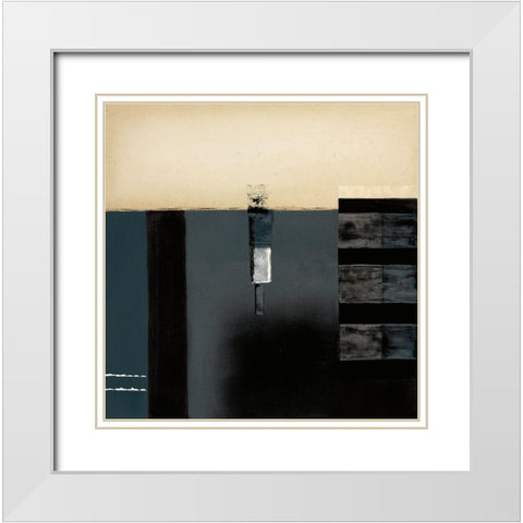 MIDNIGHT BLUES I White Modern Wood Framed Art Print with Double Matting by Carter, Brad