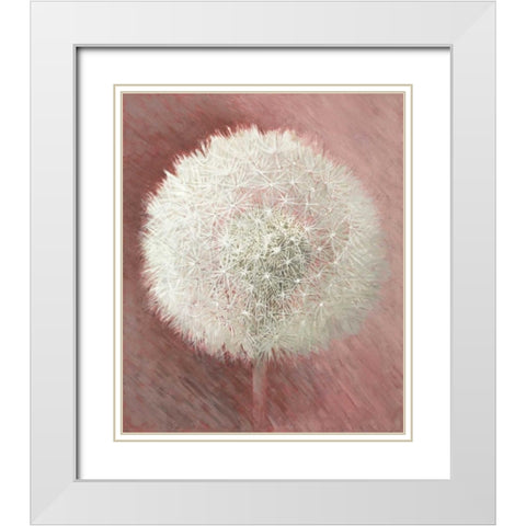 Dandelion Clock I White Modern Wood Framed Art Print with Double Matting by Verdonck, Elisabeth