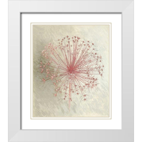Allium Seedhead I White Modern Wood Framed Art Print with Double Matting by Verdonck, Elisabeth
