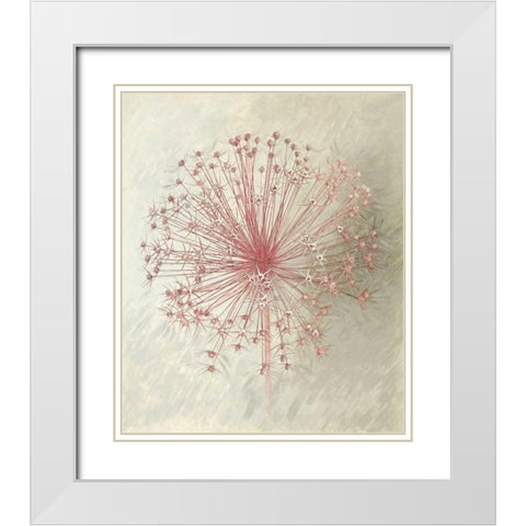 Allium Seedhead II White Modern Wood Framed Art Print with Double Matting by Verdonck, Elisabeth