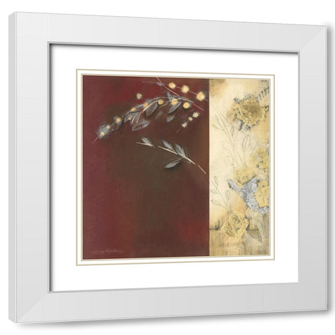 GILDED II White Modern Wood Framed Art Print with Double Matting by Robertson, Marilyn