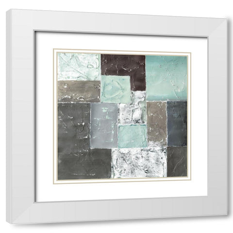 QUADRANGLE I White Modern Wood Framed Art Print with Double Matting by Carter, Brad
