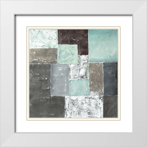 QUADRANGLE I White Modern Wood Framed Art Print with Double Matting by Carter, Brad