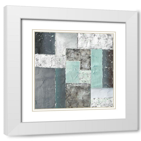 QUADRANGLE II White Modern Wood Framed Art Print with Double Matting by Carter, Brad