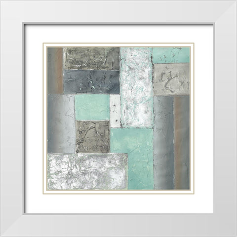 QUADRANGLE III White Modern Wood Framed Art Print with Double Matting by Carter, Brad