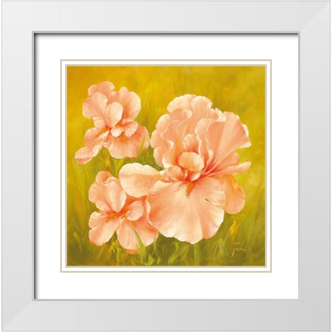 SUMMER FLAIR I White Modern Wood Framed Art Print with Double Matting by Fasani