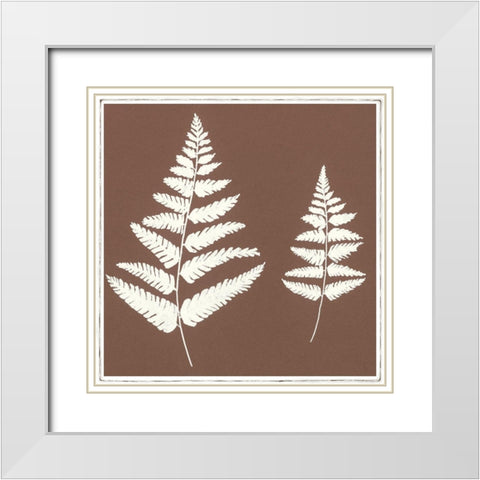 MOCCA FERN II White Modern Wood Framed Art Print with Double Matting by Design Show