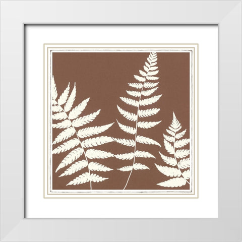 MOCCA FERN IV White Modern Wood Framed Art Print with Double Matting by Design Show