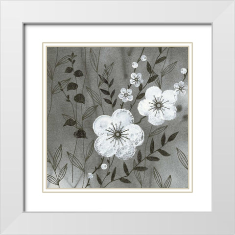 Secret Garden II White Modern Wood Framed Art Print with Double Matting by Design Show