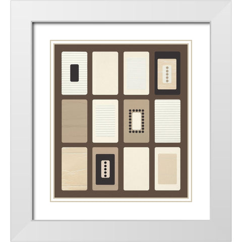 BROWN PARADOX I White Modern Wood Framed Art Print with Double Matting by Design Show
