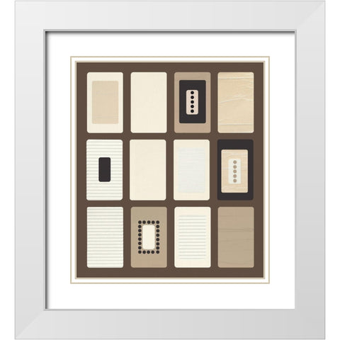 BROWN PARADOX II White Modern Wood Framed Art Print with Double Matting by Design Show