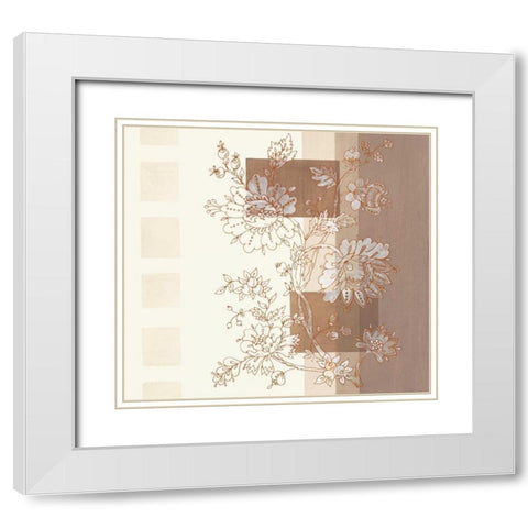 Seline I White Modern Wood Framed Art Print with Double Matting by Verbeek-Van Den Broek