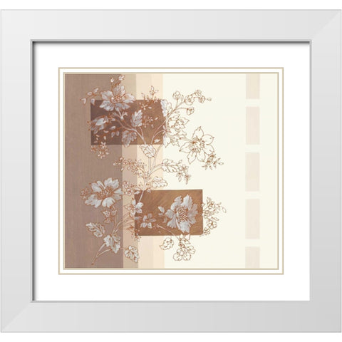 Seline II White Modern Wood Framed Art Print with Double Matting by Verbeek-Van Den Broek