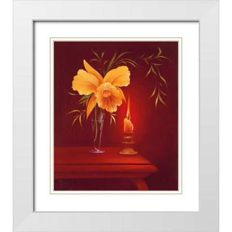 SENTIMENTAL EVENING I White Modern Wood Framed Art Print with Double Matting by Smith, B.