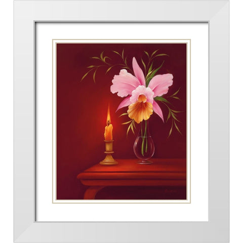 SENTIMENTAL EVENING II White Modern Wood Framed Art Print with Double Matting by Smith, B.