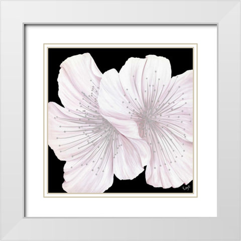Affection I White Modern Wood Framed Art Print with Double Matting by Lake, Kaye