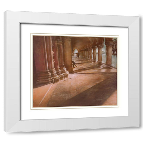 ATTENDO A S.MARCO White Modern Wood Framed Art Print with Double Matting by Sgarbossa, Antonio
