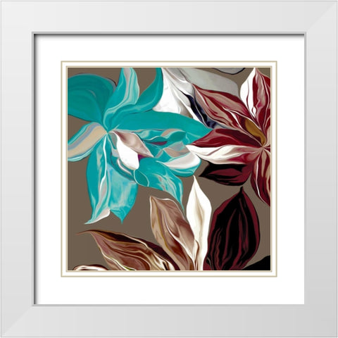 Alstroemeria I White Modern Wood Framed Art Print with Double Matting by Scaffardi, Sally