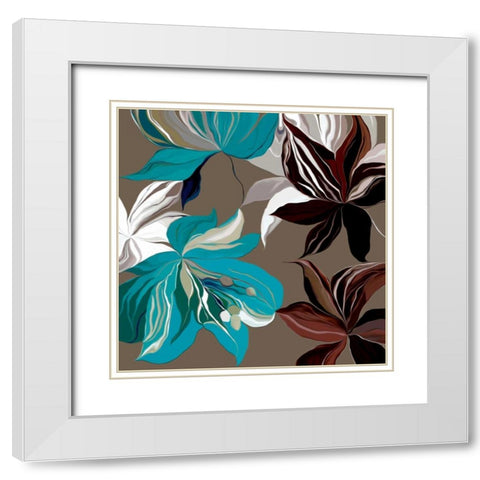 Alstroemeria II White Modern Wood Framed Art Print with Double Matting by Scaffardi, Sally