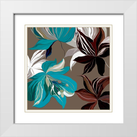Alstroemeria II White Modern Wood Framed Art Print with Double Matting by Scaffardi, Sally