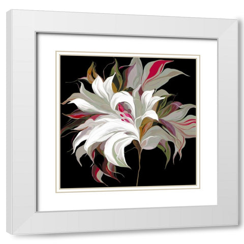 Lily Xx White Modern Wood Framed Art Print with Double Matting by Scaffardi, Sally