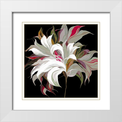 Lily Xx White Modern Wood Framed Art Print with Double Matting by Scaffardi, Sally