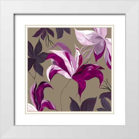 Lily XxII White Modern Wood Framed Art Print with Double Matting by Scaffardi, Sally